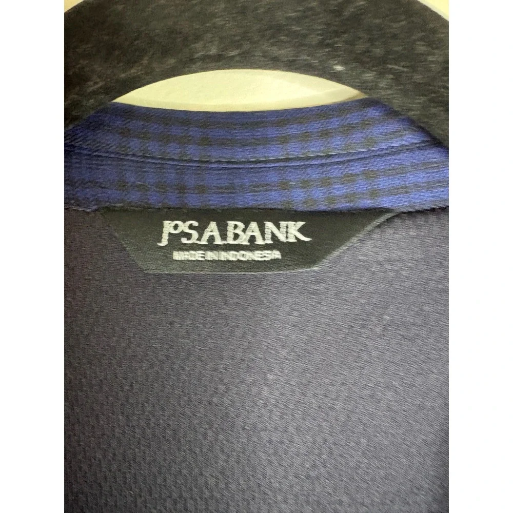 Jos A Bank Traveler Travel Tech Slim Fit Blazer Blue Black‎ Check Sport Coat